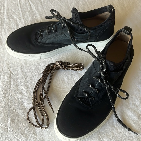 Jenni Kayne Lace-Up Casual Black Suede Platform Trainers Sneakers EU 40 - Picture 3 of 13
